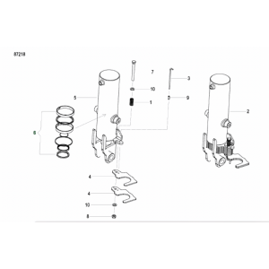AC838904 Ремкомплект гідроциліндру Kverneland 100x60x250 АС838801
