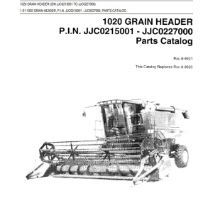 Каталог запчастин на жатку Case 1020 Кейс 1020 PDF