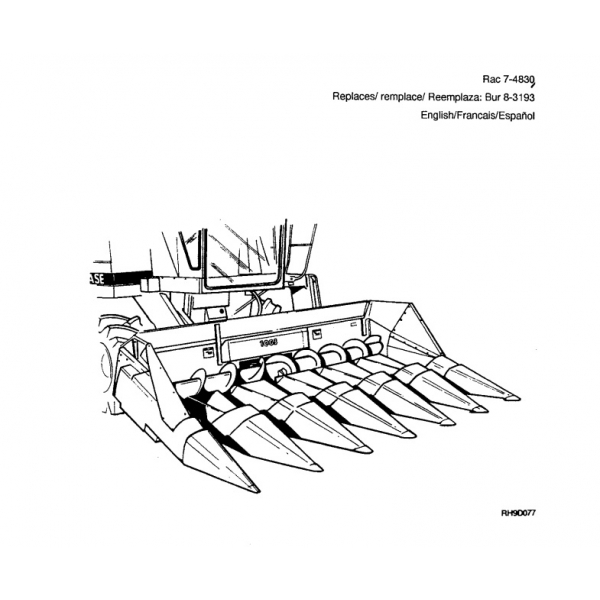 Каталог запчастин на жатку Case 1083 Кейс 1083 PDF