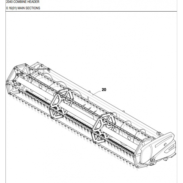 Каталог запчастин на жатку Case 2040 Кейс 2040 PDF