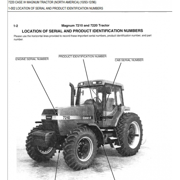 Каталог запчастин на трактор CASE Magnum 7210,7220 Кейс Magnum 7210,7220 PDF