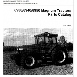 Каталог запчастин на трактор CASE Magnum 8930,8940,8950 Кейс Magnum 8930,8940,8950 PDF