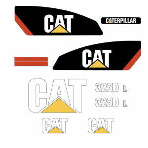 Наклейки на екскаватор CAT 325D Caterpillar Комлпект наліпок