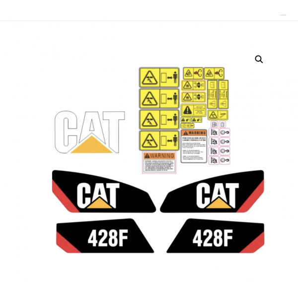 Комплект наліпок на екскаватор-навантажувач СAT 428F