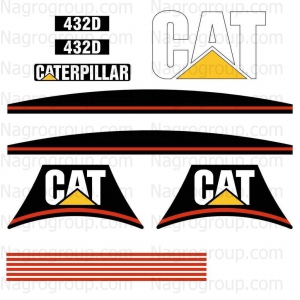 Наклейки на ЭКСКАВАТОР-ПОГРУЗЧИК Caterpillar 432 D CAT Катерпілер 