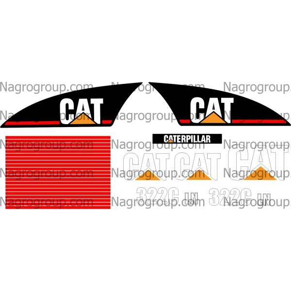 Комплект наклеек на екскаватор CAT 322 CLN КАТ 322 СЛН