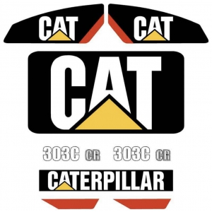 Комплект наклейок на CAT 303C Caterpillar наліпки на екскаватор  