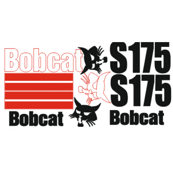 Комплект наклеек на мини-погрузчик Бобкет Bobcat S175