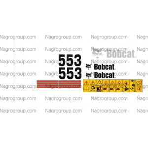 Комплект наклеек на мини-погрузчик Bobcat 553 Бобкет 553