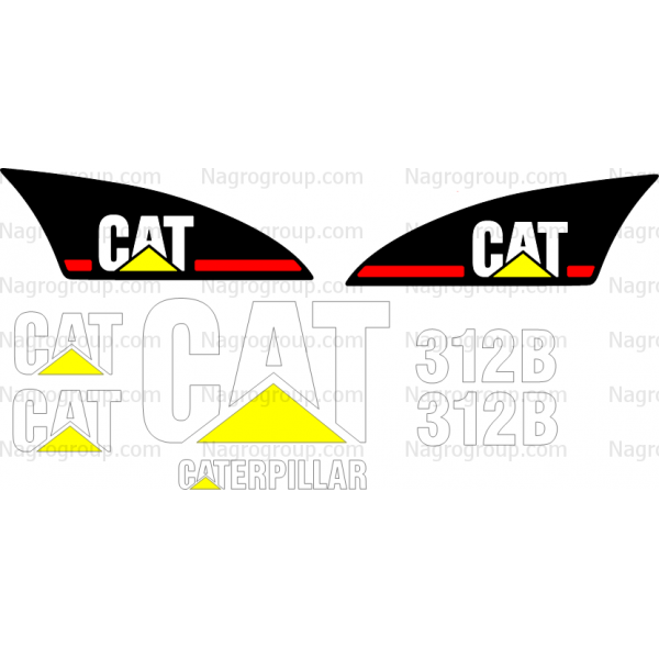 Наклейки на CAT 312 B КАТ 312 Б