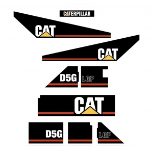 Комплект наклейок на бульдозер  Caterpillar D5G XL CAT 