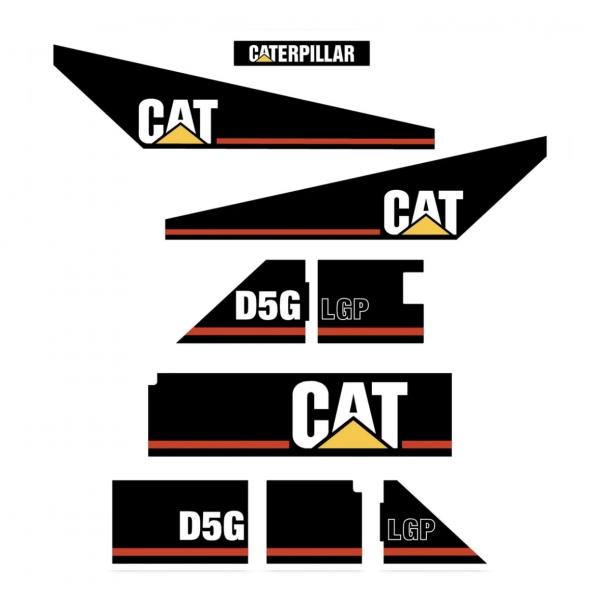 Комплект наклейок на бульдозер  Caterpillar D5G XL CAT