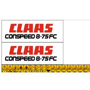 Наклейки на жатку Claas conspeed 8.75FC