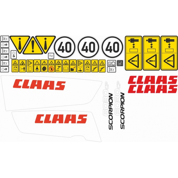Комплект наліпок на телескопічний навантажувач CLAAS SCORPION 6030