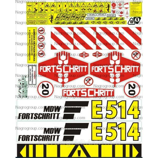 Наклейки на комбайн Fortschritt