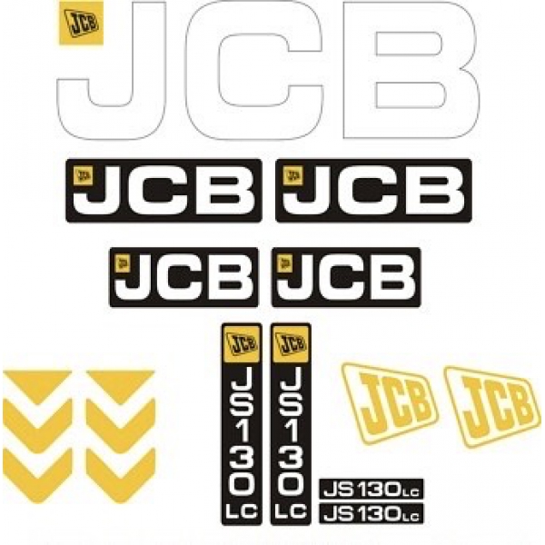 Комплект наклейок на гусеничний екскаватор JCB JS130LC