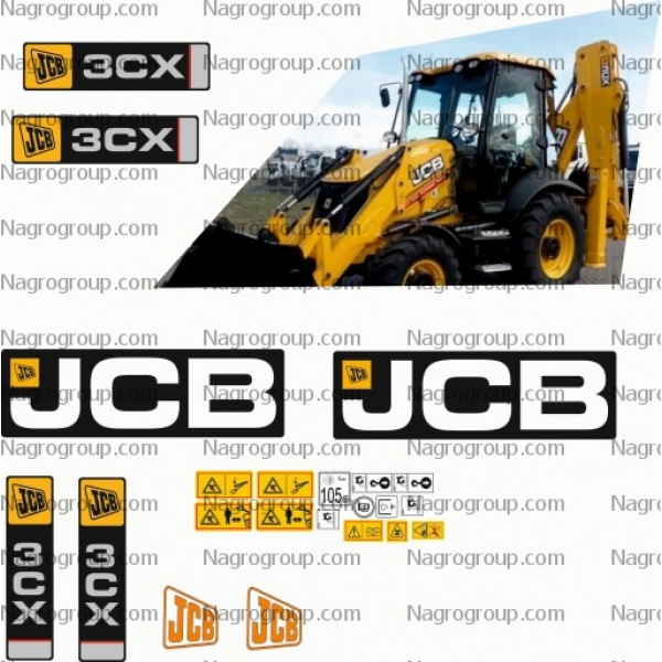 Комплект наклеек JCB 3CX