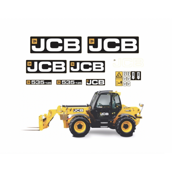 Комплект наклейок на телескопічний навантажувач JCB 535-125 ДжіСіБі 535-125