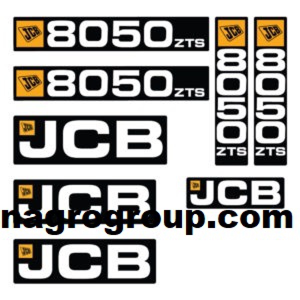 Комплект наліпок на міні-екскаватор JCB 8050