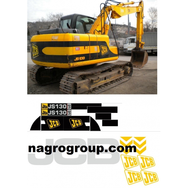 Комплект наклеек на JCB  JS130LC