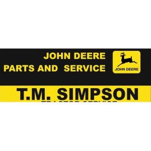 Наклейка на комбайн John Deere TM Simpson