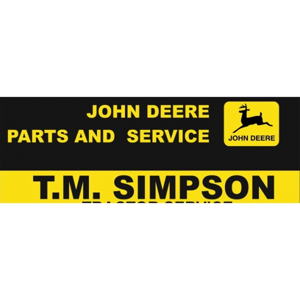 Наклейка на комбайн John Deere TM Simpson