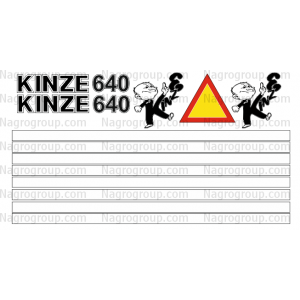 Наклейки на бункер-перевантажувач KINZE 640 КІНЗЕ перегрущик КИНЗЕ