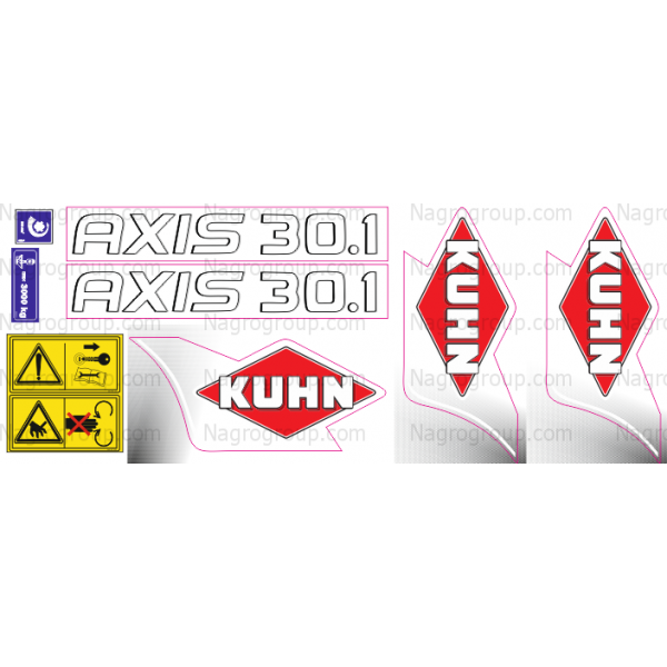 Комплект наклейок на Розкидач добрив KUHN AXIS 30.1