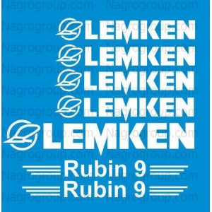 Комплект наклейок на плуг LEMKEN Rubin 9