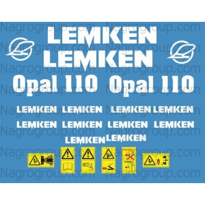 Комплект наклейок на плуг Лемкен Lemken Opal 110