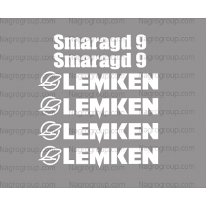 Комплект наклейок на культиватор Lemken Smaragd 9 Лемкем Смарагд 9
