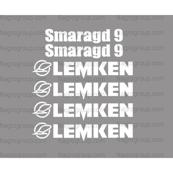 Комплект наклейок на культиватор Lemken Smaragd 9 Лемкем Смарагд 9