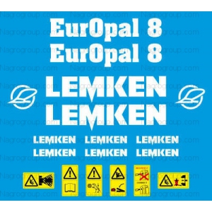 Комплект наклейок на плуг LEMKEN Opal 8