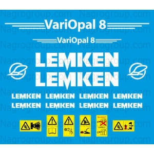 Комплект наклейок на плуг LEMKEN VariOpal 8
