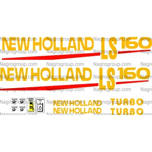 Комплект наклеек на мини-погрузчик New Holland LS 160 Нью Холланд ЛС 160 